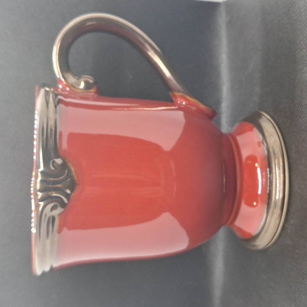 Elegant Burgundy and Bronze Colored Mug